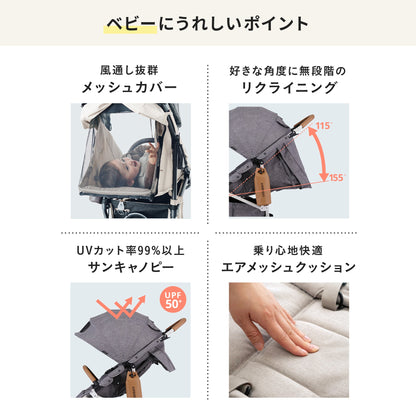 エアバギー ココダブルEX フロムバース ストーン エアラブ4プラス セット